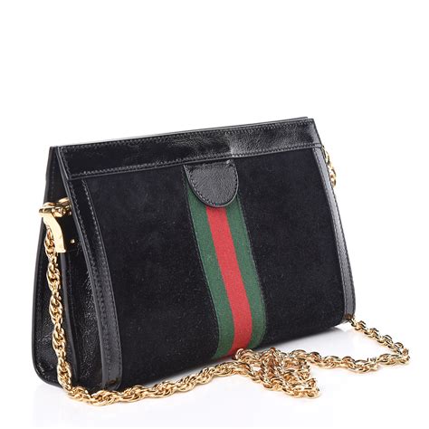 gucci ophidia small black suede tote